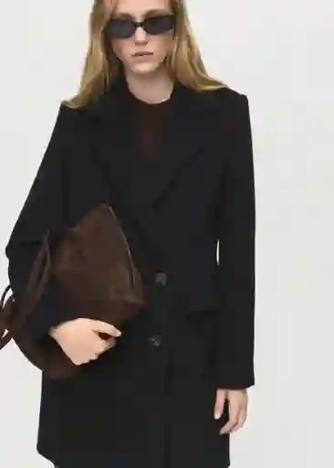 Abrigo Dali Negro Talla XS Mujer Mango