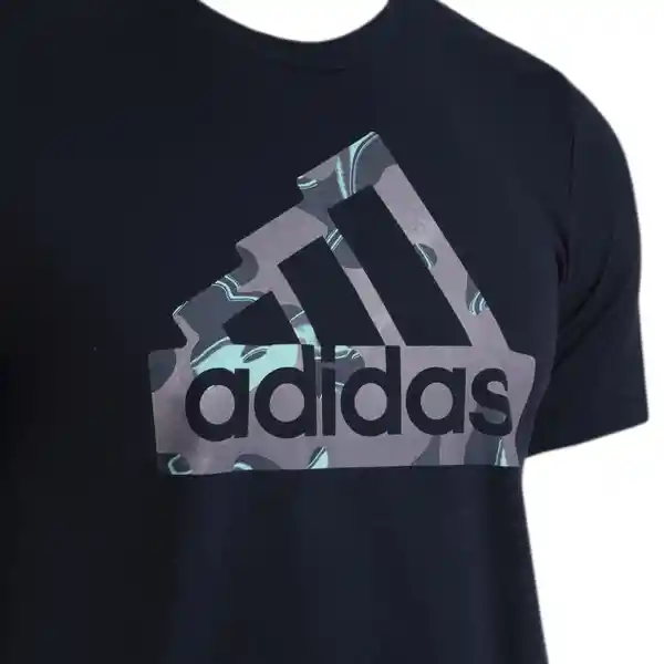Adidas Camiseta M Fi Camo Manga Corta de Hombre Azul Talla 11.5