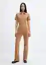 Enterizo Mono Iggyp Camel Talla XL Mujer Mango