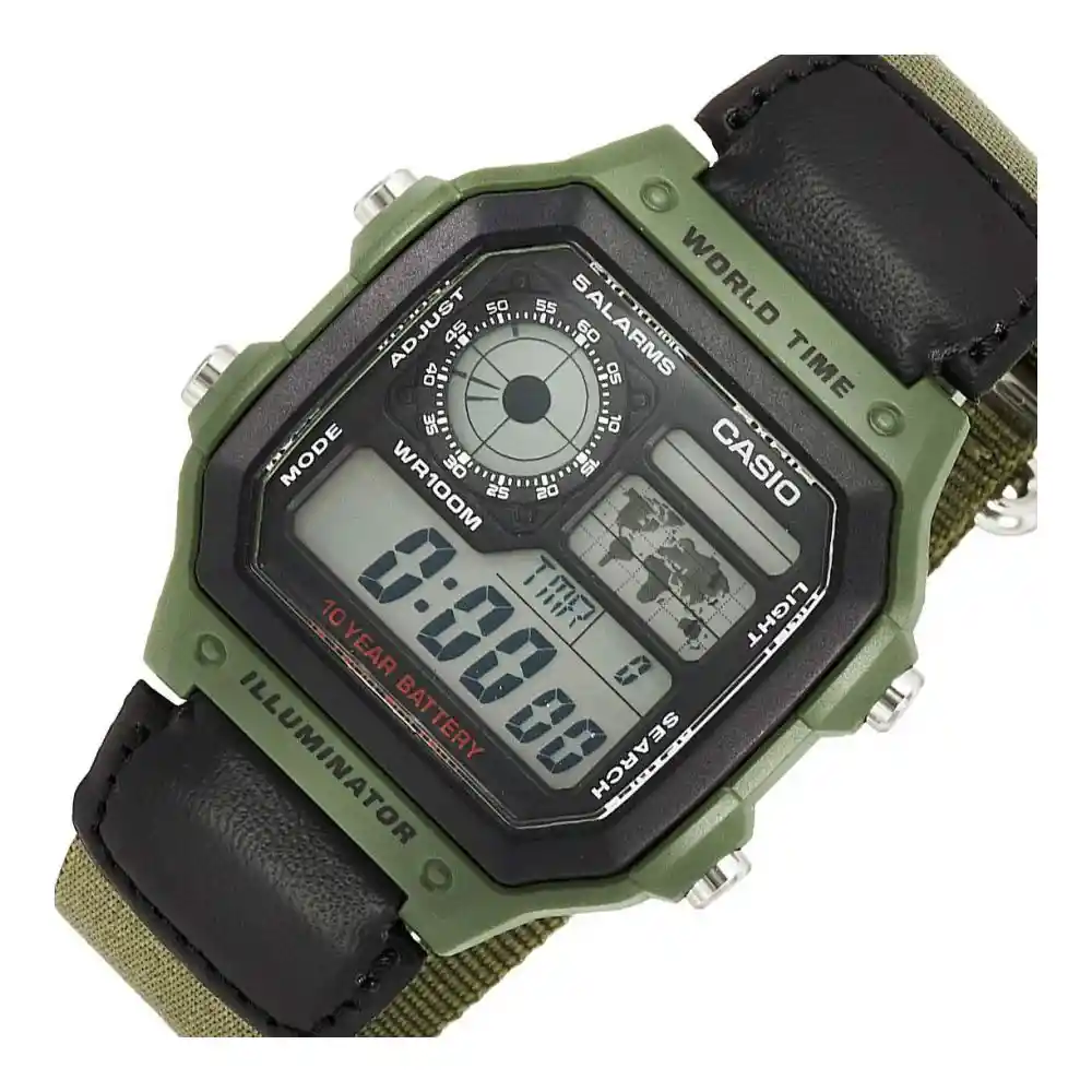 Reloj Casio Ae_1200Whb_3Bv Hombre Verde