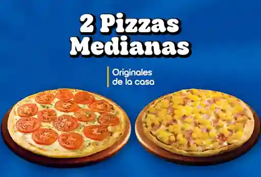 2 pizzas medianas