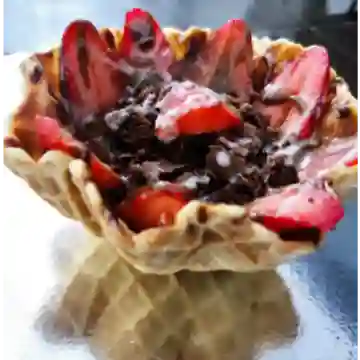 Concha con Brownie y Fresas