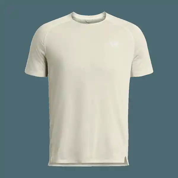 Under Armour Camiseta Run Trail Tee Para Hombre Beige Talla SM