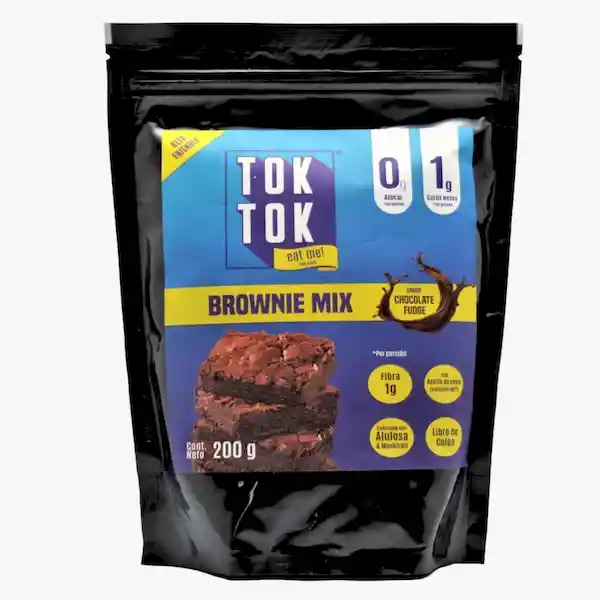 Tok Tok Mezcla Keto Brownie Fudge Sin Azúcar