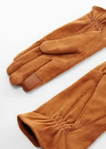 Guantes Odette Marrón Talla M Mujer Mango