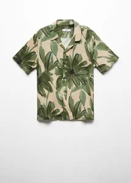 Camisa Mauiv Verde Talla XL Hombre Mango