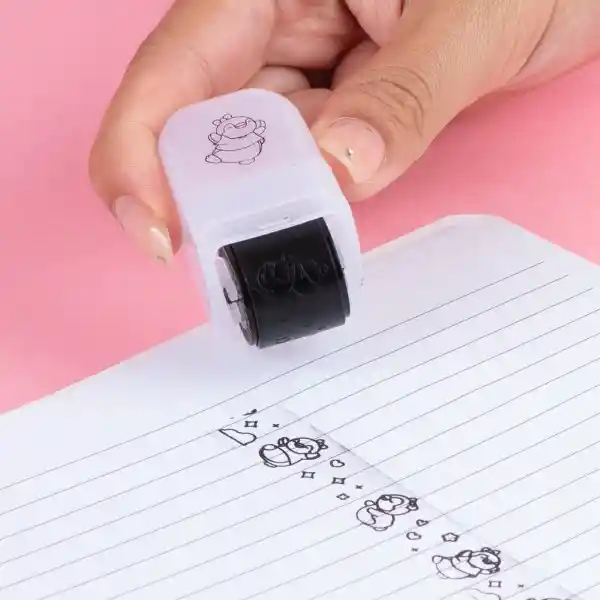 Sello Con Rodillo Mini Pen a Serie Mini Family Miniso
