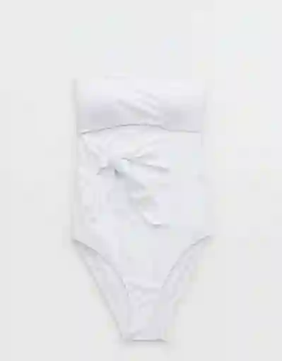 Vestido Baño Entero Blanco Talla: SMALL 6092100 American Eagle