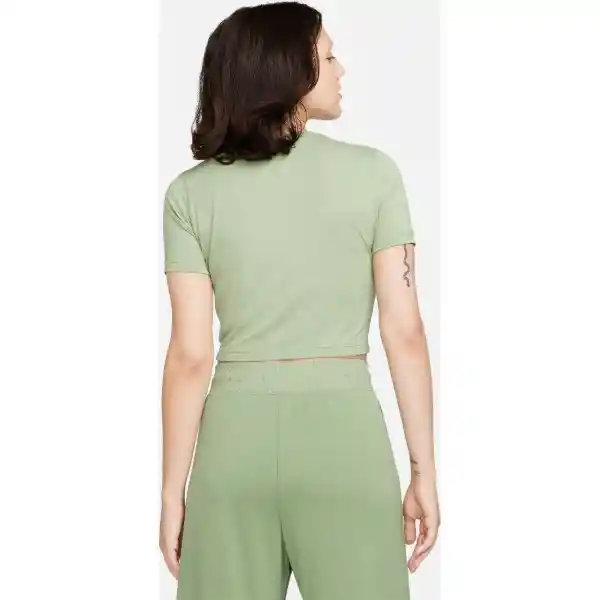 Nike Camiseta Ns Tee Essntl Slim Lbr Mujer Verde S FB2873-386