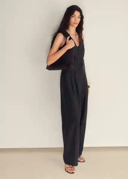 Pantalón Bali Navy Talla 38 Mujer Mango