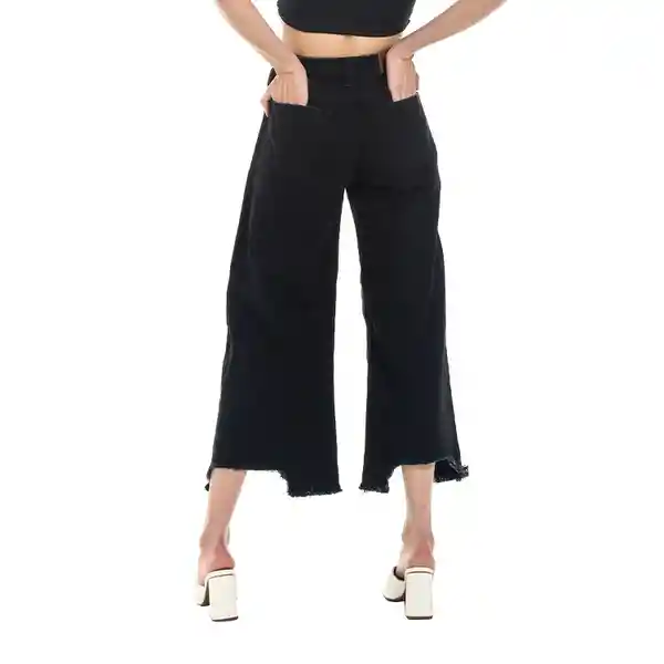 Jean Mid Rise Loose Negro Talla 8