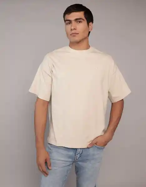 Camiseta Hombre Beige Talla: MEDIUM 3664153 American Eagle