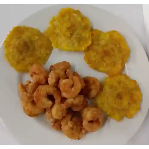 Mini Patacones con Camarón X4