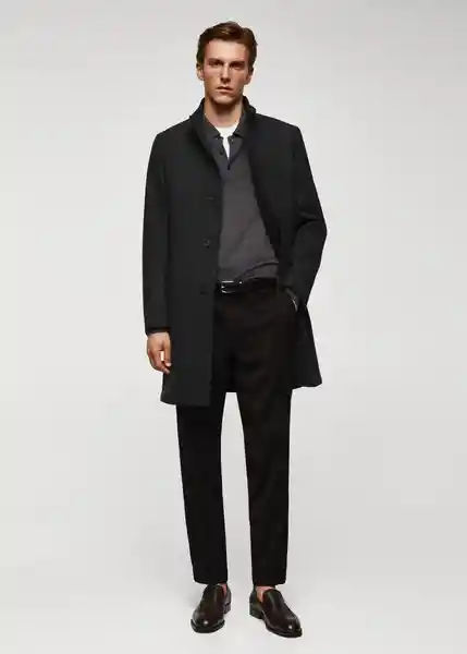 Abrigo Funnel Gris Talla M Hombre Mango
