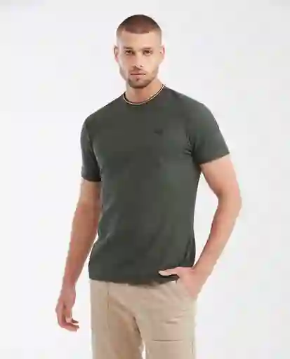 Camiseta Textured Verde Selvoso Ultraoscuro Talla M Chevignon