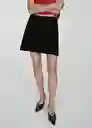 Falda Tabli Negro Talla S Mujer Mango