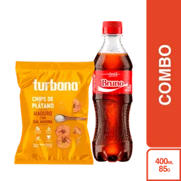 Combo Coca-Cola Gaseosa Original + Snack Maduro Con Sal Marina