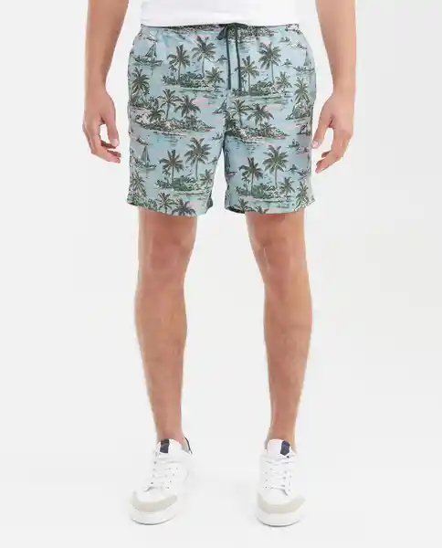 Short Palms Swimwear Azul Talla XL Masculino Chevignon
