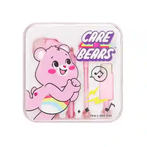 Audífonos Intrauditivos Tipo C Care Bears Rosa Miniso