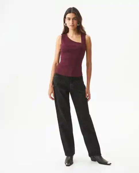 Camiseta Top Asymmetric Morado Sombrío Ultraoscuro M Chevignon