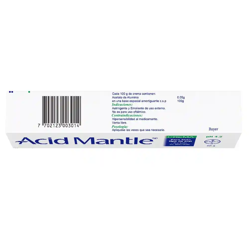 Acid Mantle Crema Corporal Acetato de Aluminio 