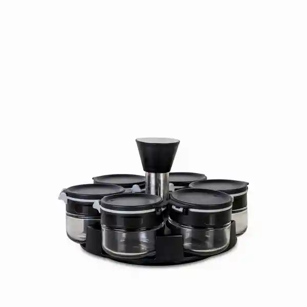 Set Para Especies Negro 6 Ambiente Gourmet