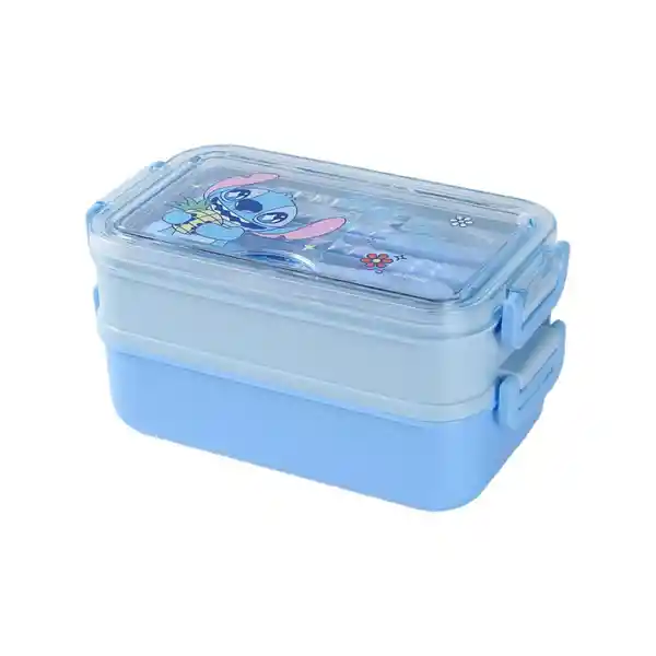 Contenedor Alimentos Doble Capa Serie Stitch Dinner Party Miniso