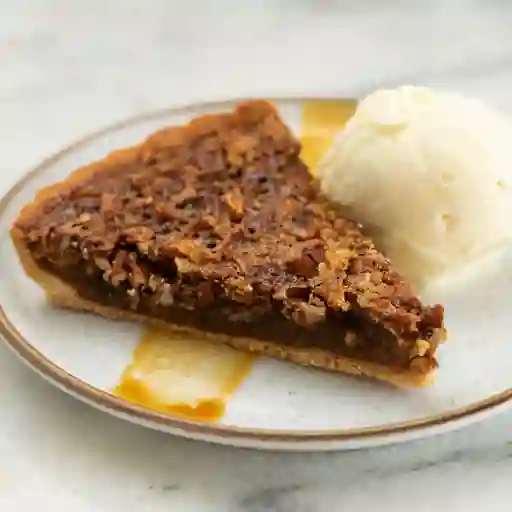 Pecan pie con helado