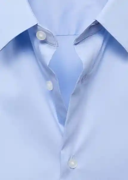 Camisa Emotion Celeste Talla M Hombre Mango