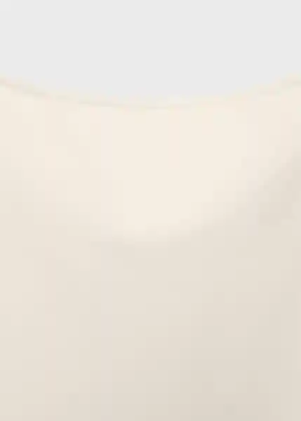 Top Bacara Blanco Talla M Mujer Mango