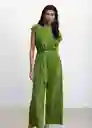 Enterizo Mono Jungla-A Verde Talla M Mujer Mango