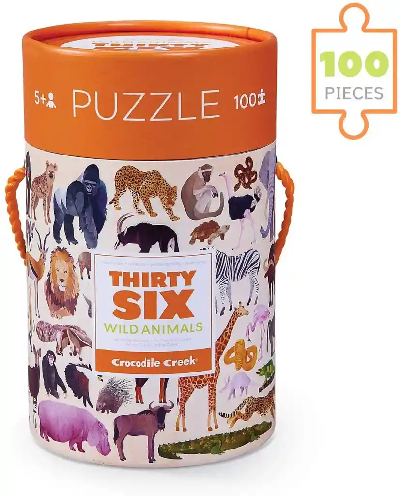 Crocodile Creek Rompecabezas 100 pc 36 Wild Animals