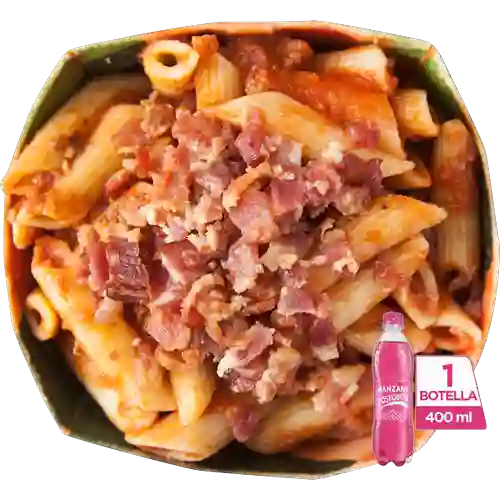 Combo Pasta Amatriciana + Postobón Manzana 400 ml