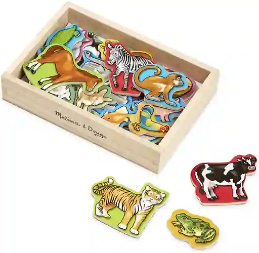Juego Wooden Animal Magnets
