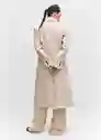 Abrigo Linda Beige Talla 24 Mujer Mango