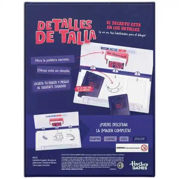 Hasbro Gaming Juego de Mesa Detalles de Talla
