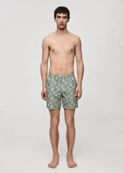 Short Bañador Papaya Khaki Talla M Hombre Mango