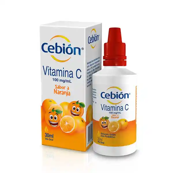 Cebión Vitamina C en Gotas para niños sabor a Naranja con 30ml