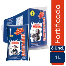 Sixpack Leche Parmalat Fortificada con Vitaminas x 1000mL 