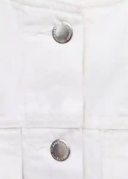 Chaqueta Cazadora Julie Blanco Talla L Mujer Mango