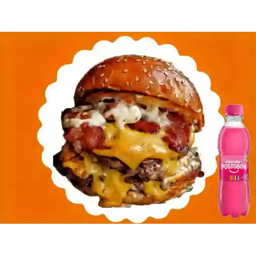 Combo Oh My Bacon And Cheese + Postobón Manzana 250 ml