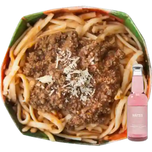 Combo Pasta Boloñesa +Hatsu Frambuesa&Rosas 300ml