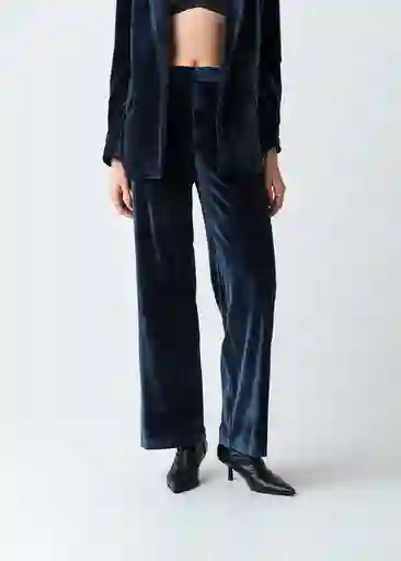 Pantalón Arlo Mujer Azul Pacifico Medio Talla 8 433G382 Naf Naf