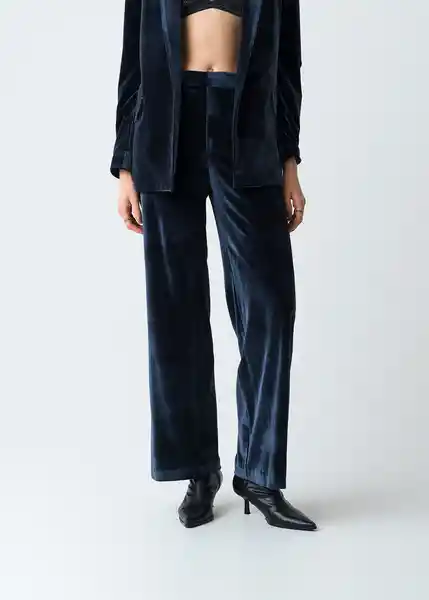 Pantalón Arlo Mujer Azul Pacifico Medio Talla 8 433G382 Naf Naf