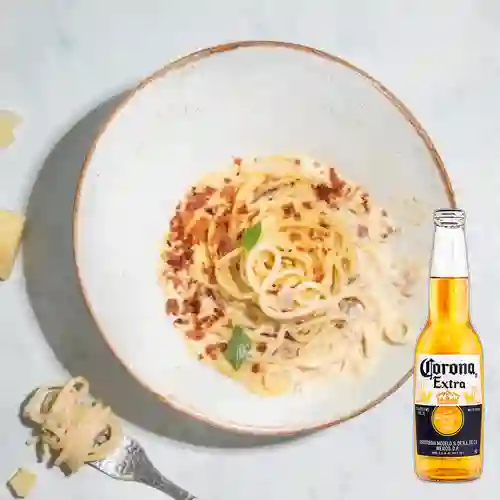 Combo Fusili Carbonara + Corona 330 ml