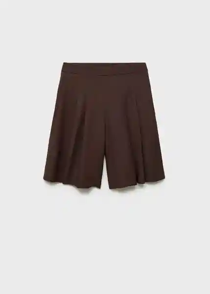 Bermuda Laguna Chocolate Talla 38 Mujer Mango