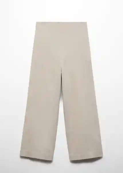 Pantalón Linovis Beige Talla S Mujer Mango