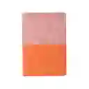 Cuaderno A5 Woven Cover de Tapa Dura 80 Hojas Peach Pink Miniso