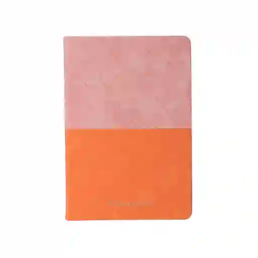 Cuaderno A5 Woven Cover de Tapa Dura 80 Hojas Peach Pink Miniso