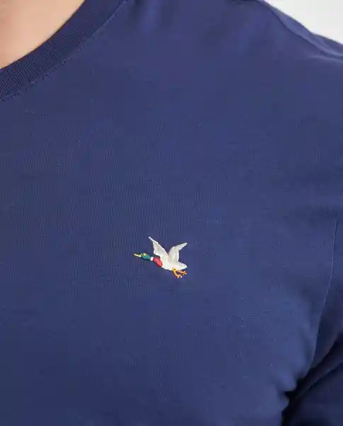 Camiseta V Neck Azul Medianoche Ultraoscuro Talla M Chevignon